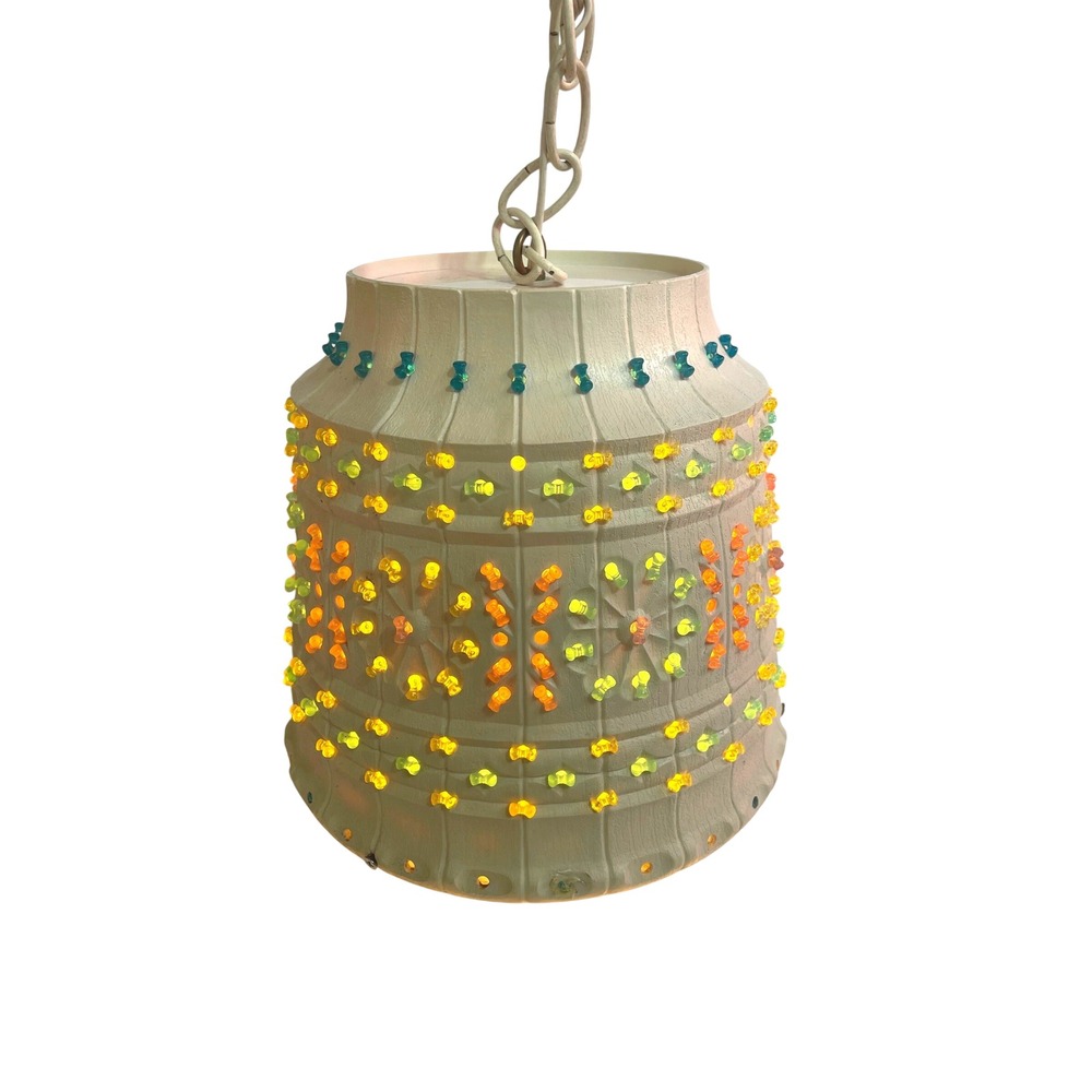 Vintage Lawnware 2310 Swag Lamp Colorful Peg Patio Light Mid Century Modern USA